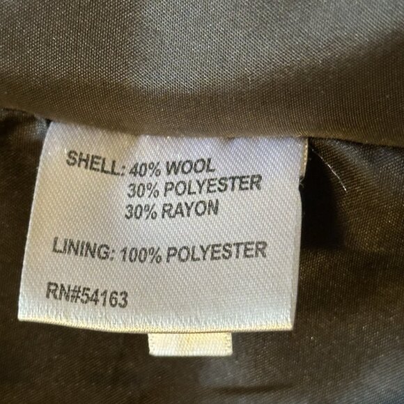 Calvin Klein Classic Double Breasted Large Buttons Wool Blend Jacket Size 12 - Picture 16 of 16